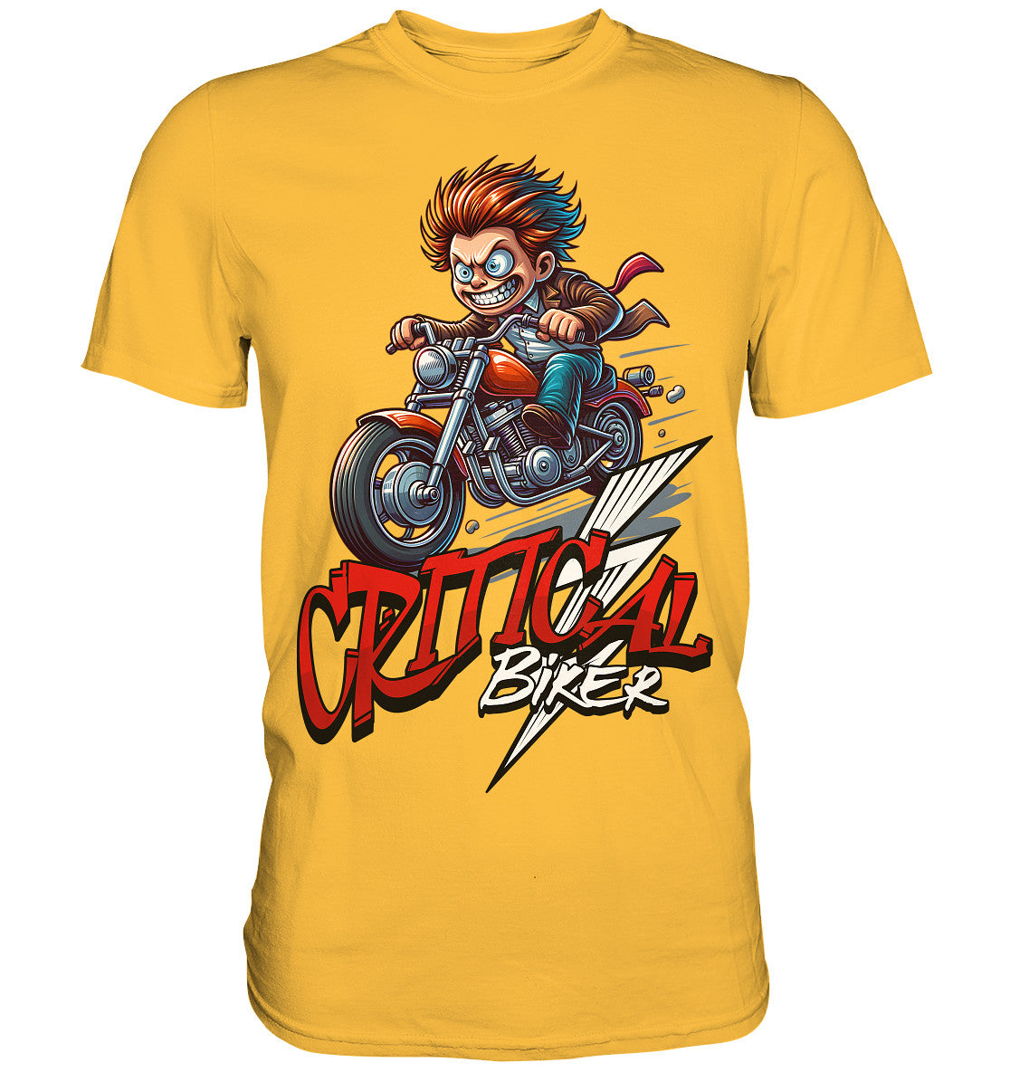 Critical Biker - Design für verrückte Motorradfahrer und -fahrerinnen - Premium Shirt