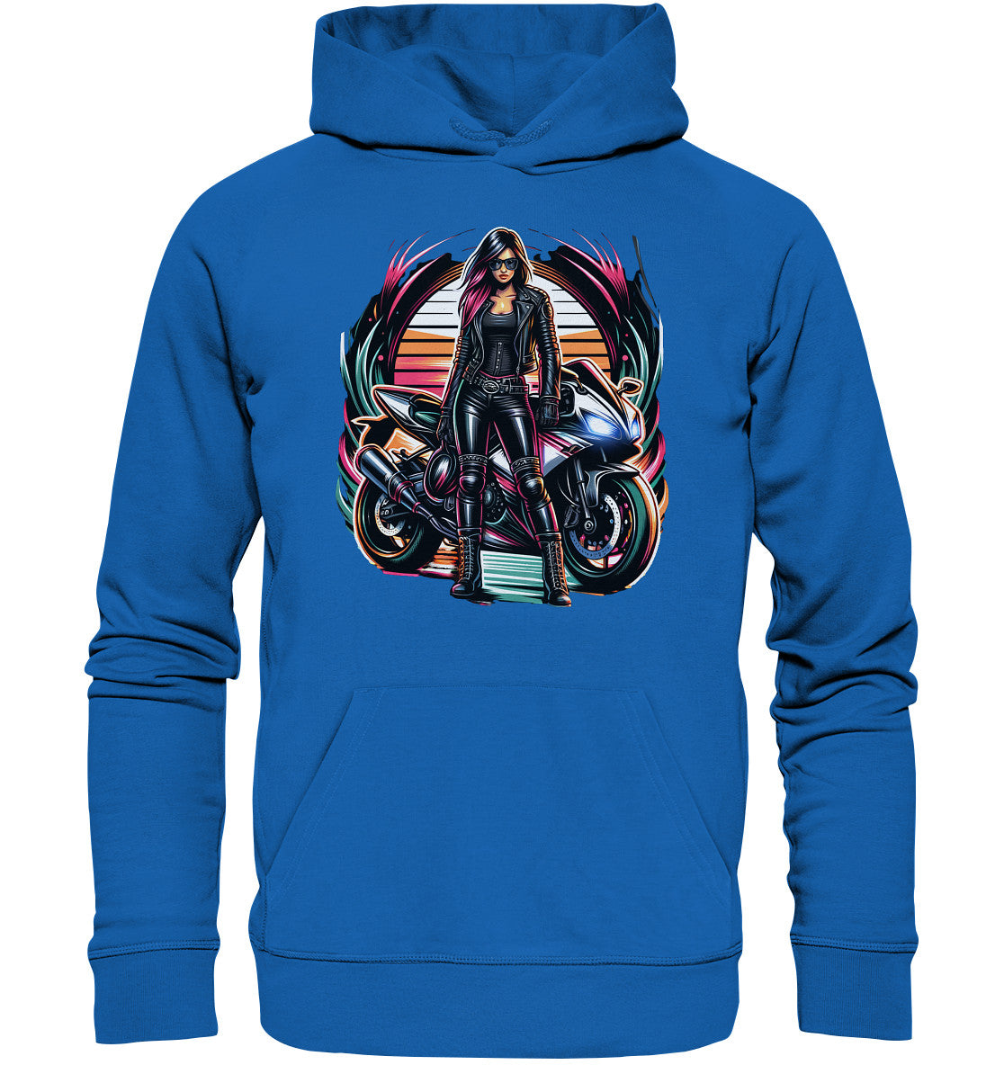 Stylisches Bikerin Shirt oder Hoodie – Perfekt für Motorrad-Liebhaberinnen - Premium Unisex Hoodie