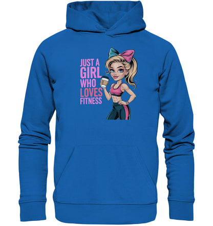 Bequemer Fitness Hoodie – 'Just a Girl Who Loves Fitness' - Premium Unisex Hoodie