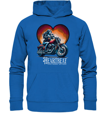 Heartbeat – Zwei Räder, Ein Herz. Cooles Design für Bikerinnen und Frauen auf dem Motorrad - Premium Unisex Hoodie