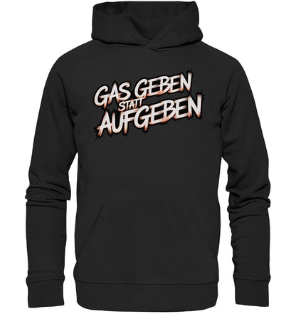 Gas gebe statt aufgeben grünes Motorrad - Premium Unisex Hoodie