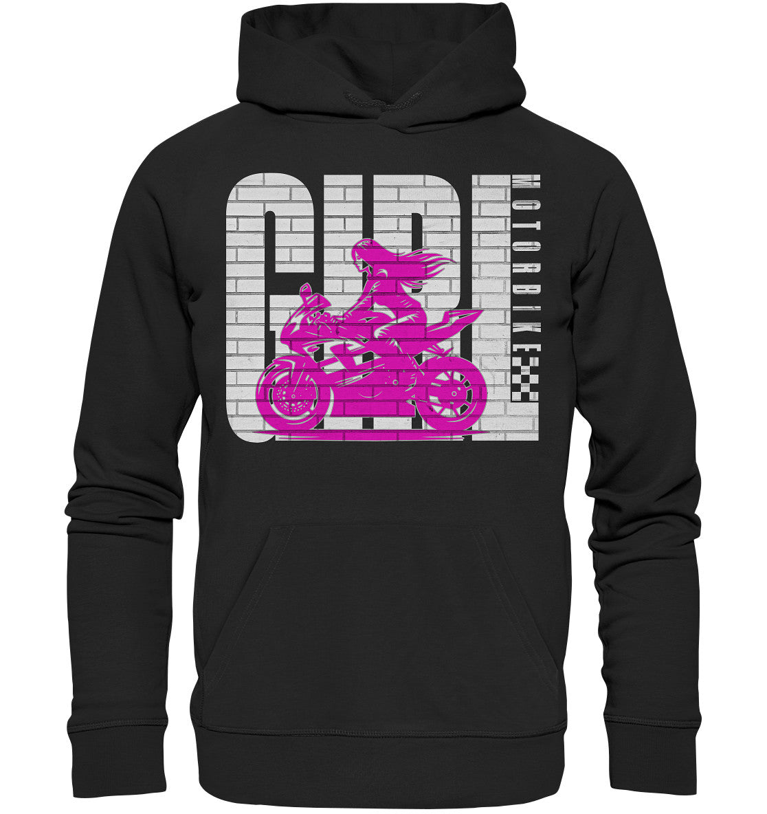 Birker Girl - Motiv für Bikerinnen und Motorradfahrerinnen - Premium Unisex Hoodie