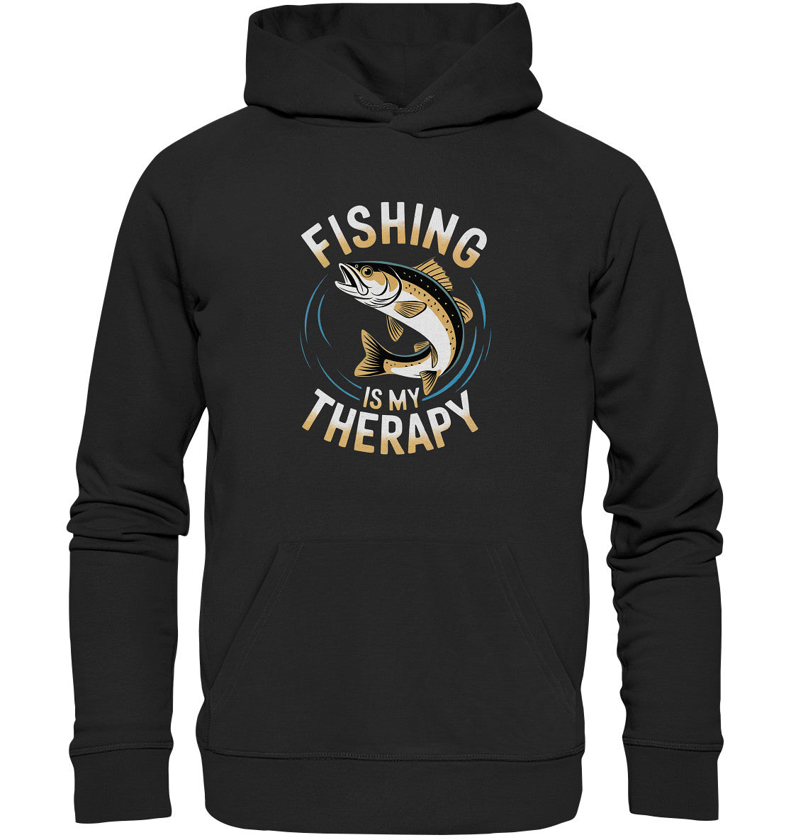 Fishing is my therapy - beidseitig bedruckter Angler-Hoodie - Premium Unisex Hoodie