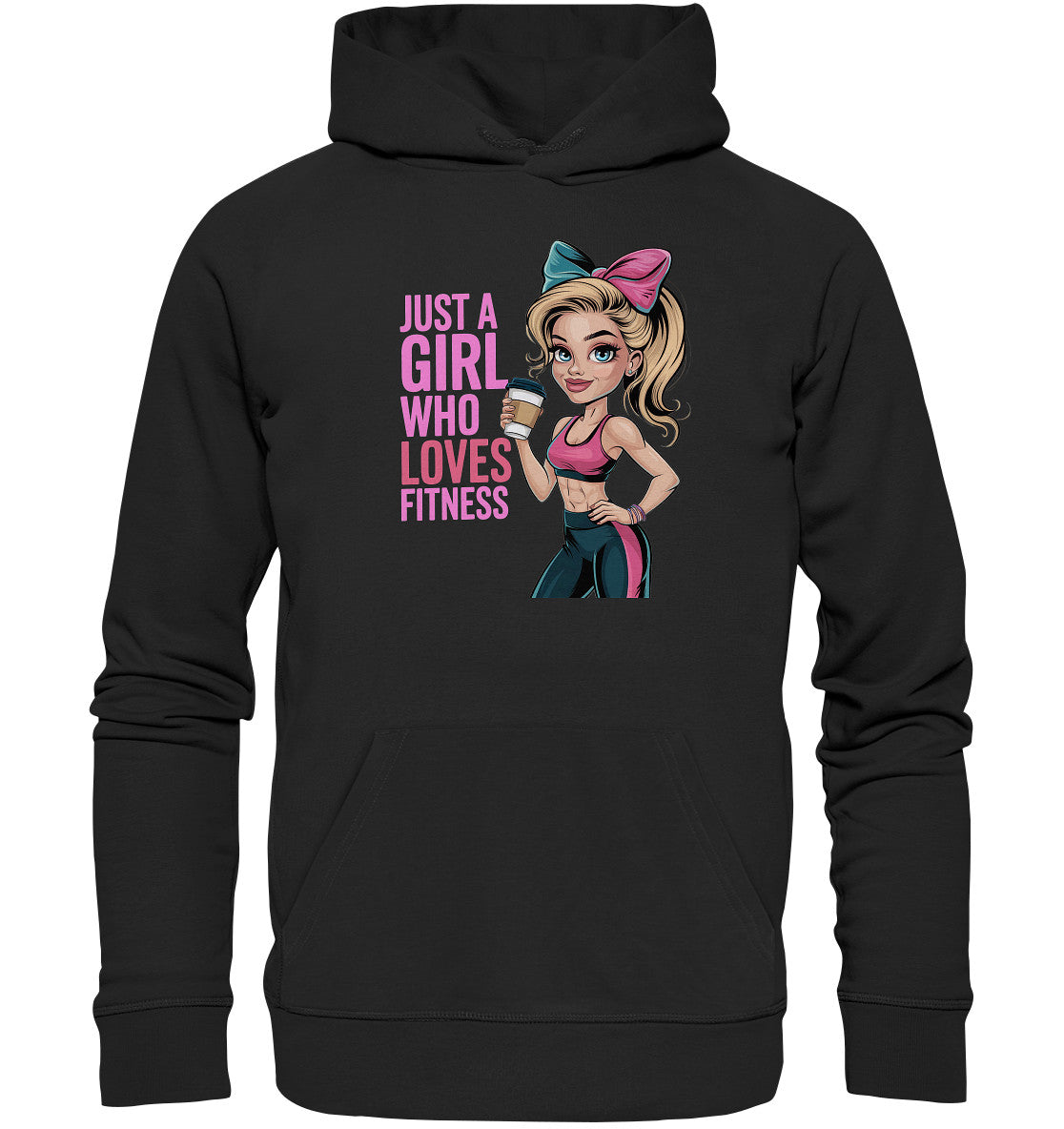 Bequemer Fitness Hoodie – 'Just a Girl Who Loves Fitness' - Premium Unisex Hoodie