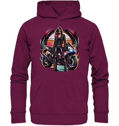 Stylisches Bikerin Shirt oder Hoodie – Perfekt für Motorrad-Liebhaberinnen - Premium Unisex Hoodie