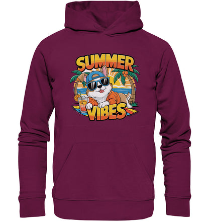 Summer Vibes - Hund entspannt am Strand - Premium Unisex Hoodie