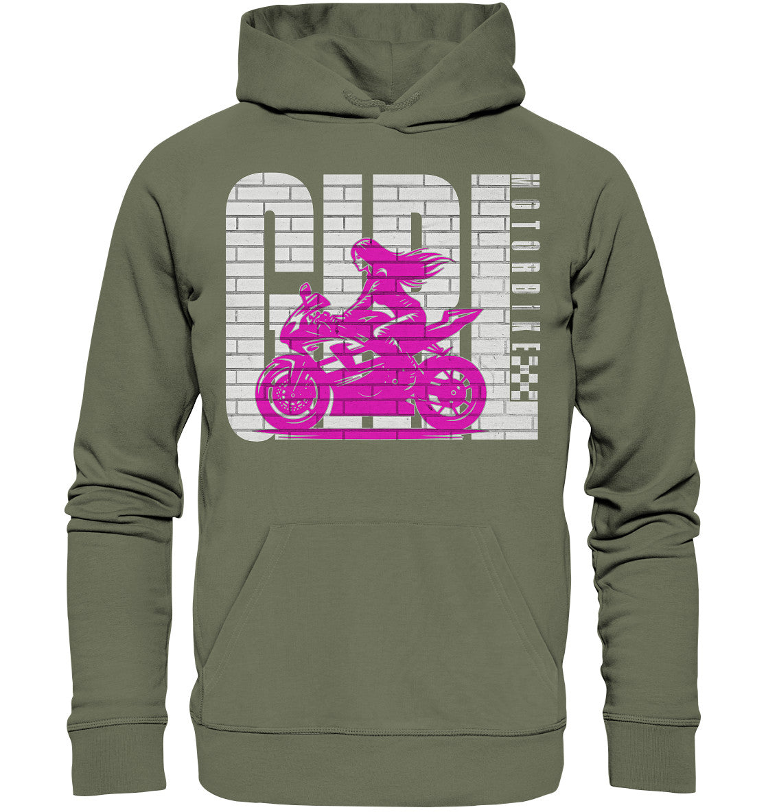 Birker Girl - Motiv für Bikerinnen und Motorradfahrerinnen - Premium Unisex Hoodie