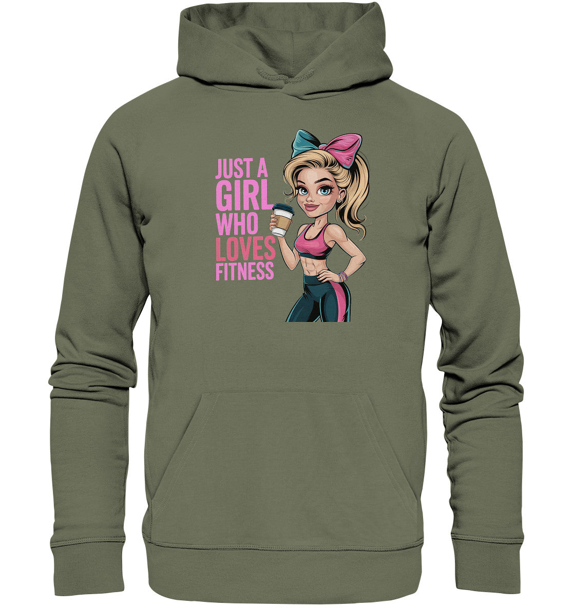 Bequemer Fitness Hoodie – 'Just a Girl Who Loves Fitness' - Premium Unisex Hoodie