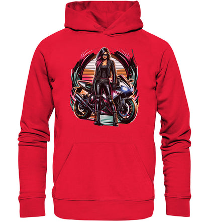 Stylisches Bikerin Shirt oder Hoodie – Perfekt für Motorrad-Liebhaberinnen - Premium Unisex Hoodie