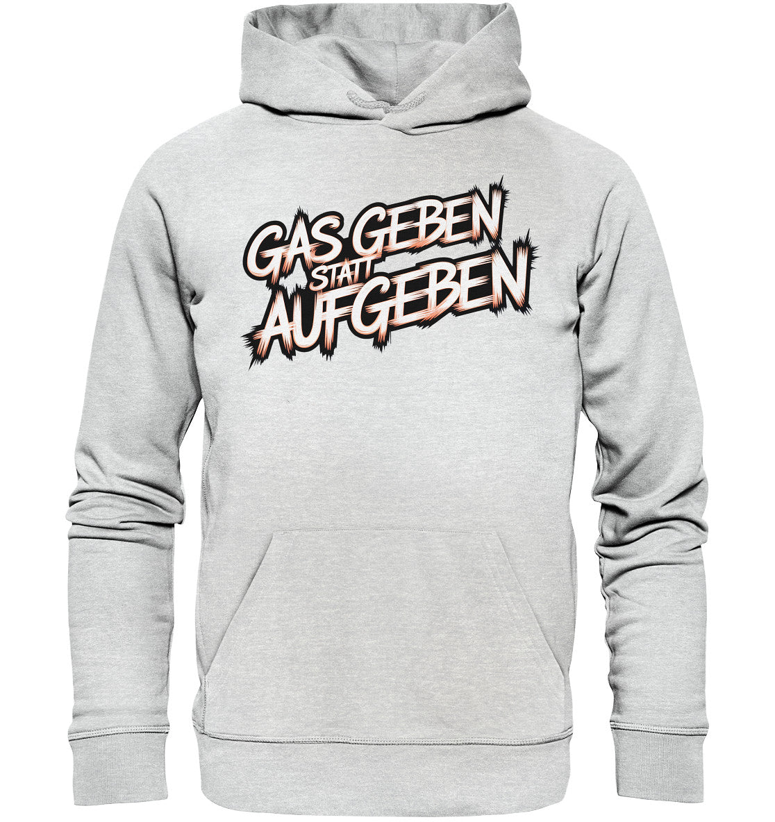 Gas gebe statt aufgeben grünes Motorrad - Premium Unisex Hoodie