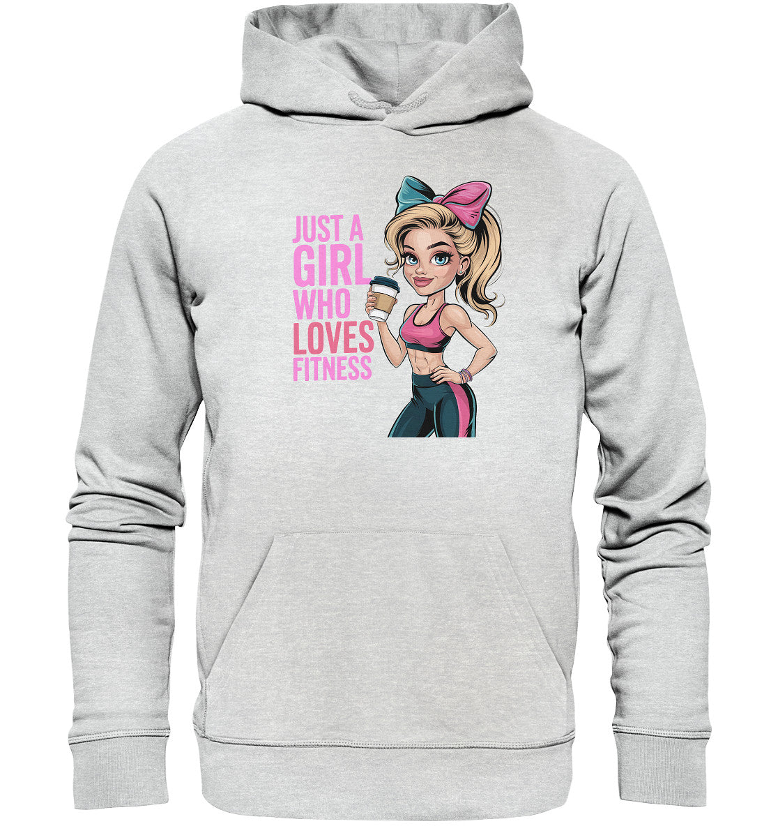 Bequemer Fitness Hoodie – 'Just a Girl Who Loves Fitness' - Premium Unisex Hoodie