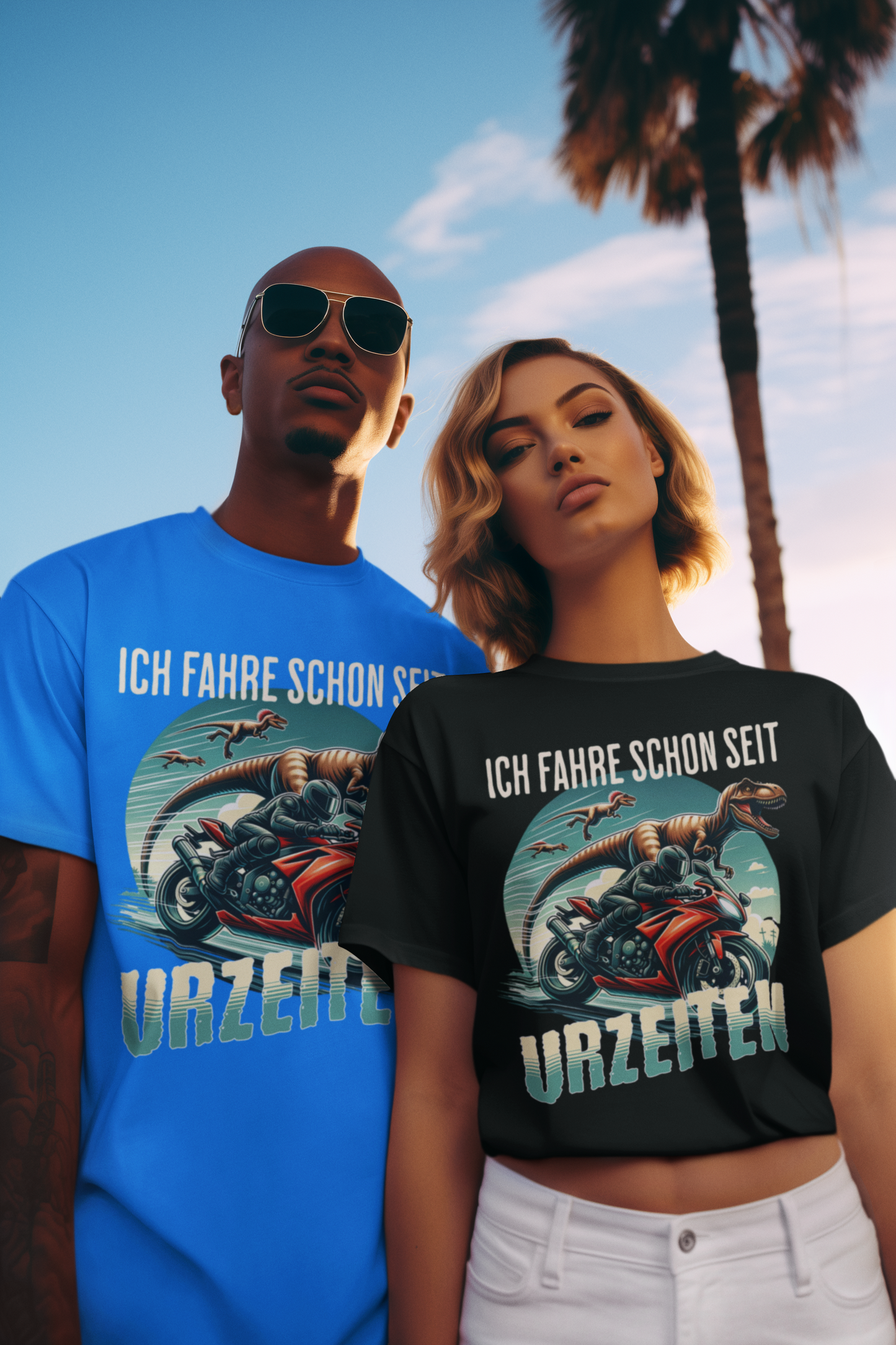 Ich fahre schon seit Urzeiten - Design für Biker und Motorradfahrer - Premium Shirt