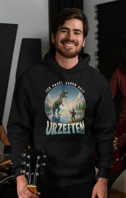 Ich angel schon seit Urzeiten - Unisex Hoodie für Anglerinnen und Angler