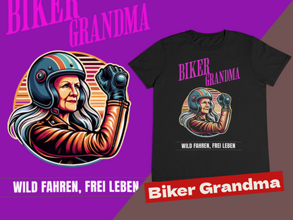 Biker Grandma – Wild fahren, Frei leben - Ladies Premium Shirt