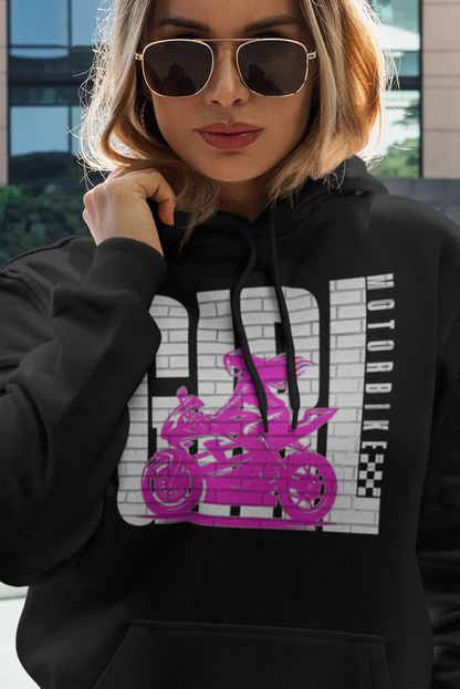 Birker Girl - Motiv für Bikerinnen und Motorradfahrerinnen - Premium Unisex Hoodie