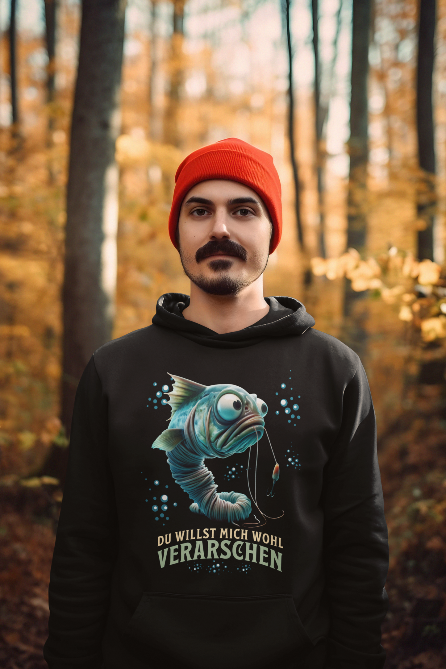 Du willst mich wohl verarschen - Lustiges Design für Angler - Unisex Hoodie zum Angeln und als Geschenk