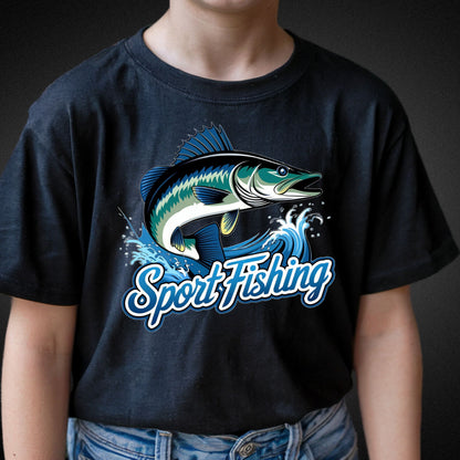 Cooles Sport Fishing Shirt für Kinder – Mit Fantastischem Fischdesign und Witzigem Spruch - Kids Premium Shirt