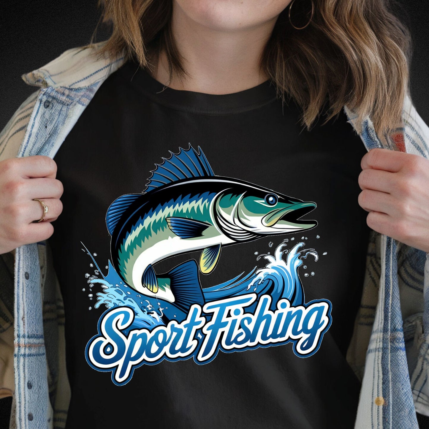 Sport Fishing Ladies Shirt – Cooles Design & Inspirierender Spruch - Ladies Premium Shirt