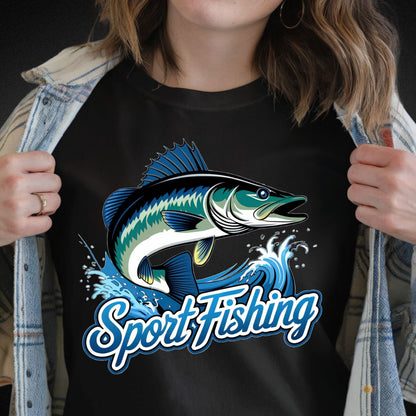 Sport Fishing Ladies Shirt – Cooles Design & Inspirierender Spruch - Ladies Premium Shirt