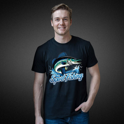 Sport Fishing Shirt – Perfektes Design mit coolem Fisch und Spruch - Premium Shirt