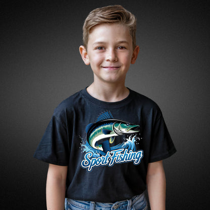 Cooles Sport Fishing Shirt für Kinder – Mit Fantastischem Fischdesign und Witzigem Spruch - Kids Premium Shirt