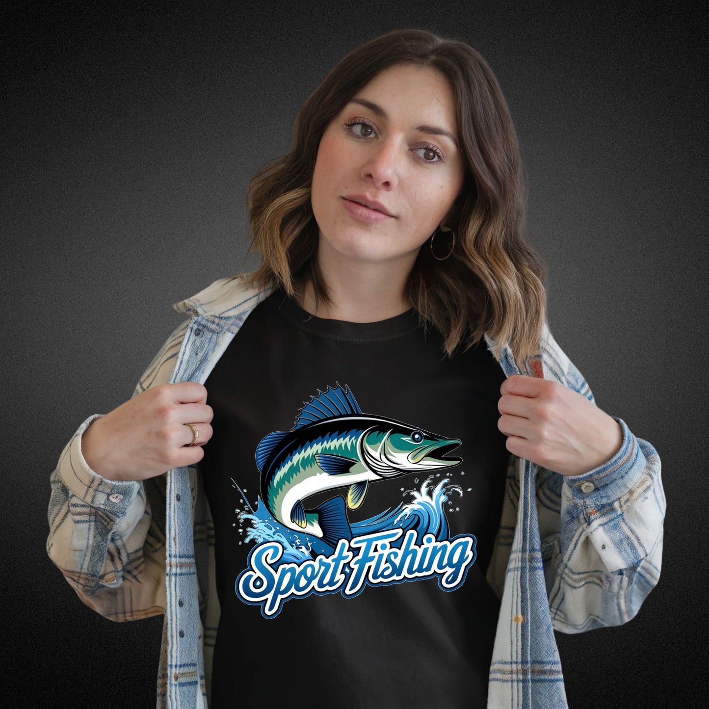 Sport Fishing Shirt – Perfektes Design mit coolem Fisch und Spruch - Premium Shirt