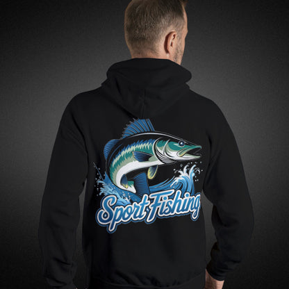 Sport Fishing Hoodie – Perfektes Design mit coolem Fisch und Spruch - Premium Unisex Hoodie