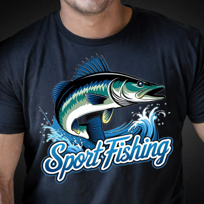 Sport Fishing Shirt – Perfektes Design mit coolem Fisch und Spruch - Premium Shirt