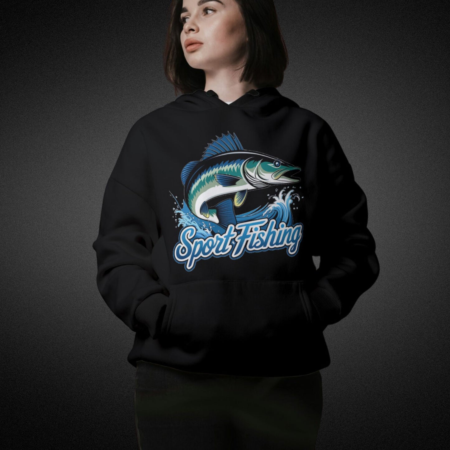 Sport Fishing Hoodie – Perfektes Design mit coolem Fisch und Spruch - Premium Unisex Hoodie