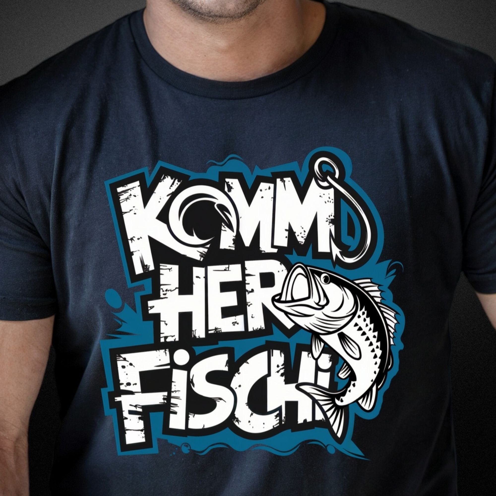 exklusives-t-shirt-komm-her-fischi-perfekt-fur-angler-premium-shirt