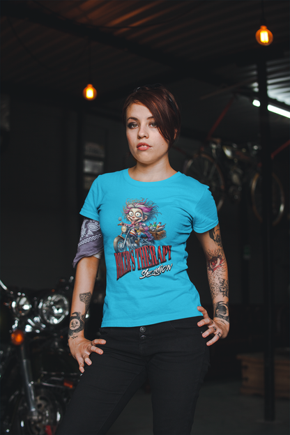 Bikers Therapy Session - Funny Design für Motorradfahrer / innen - Ladies Premium Shirt