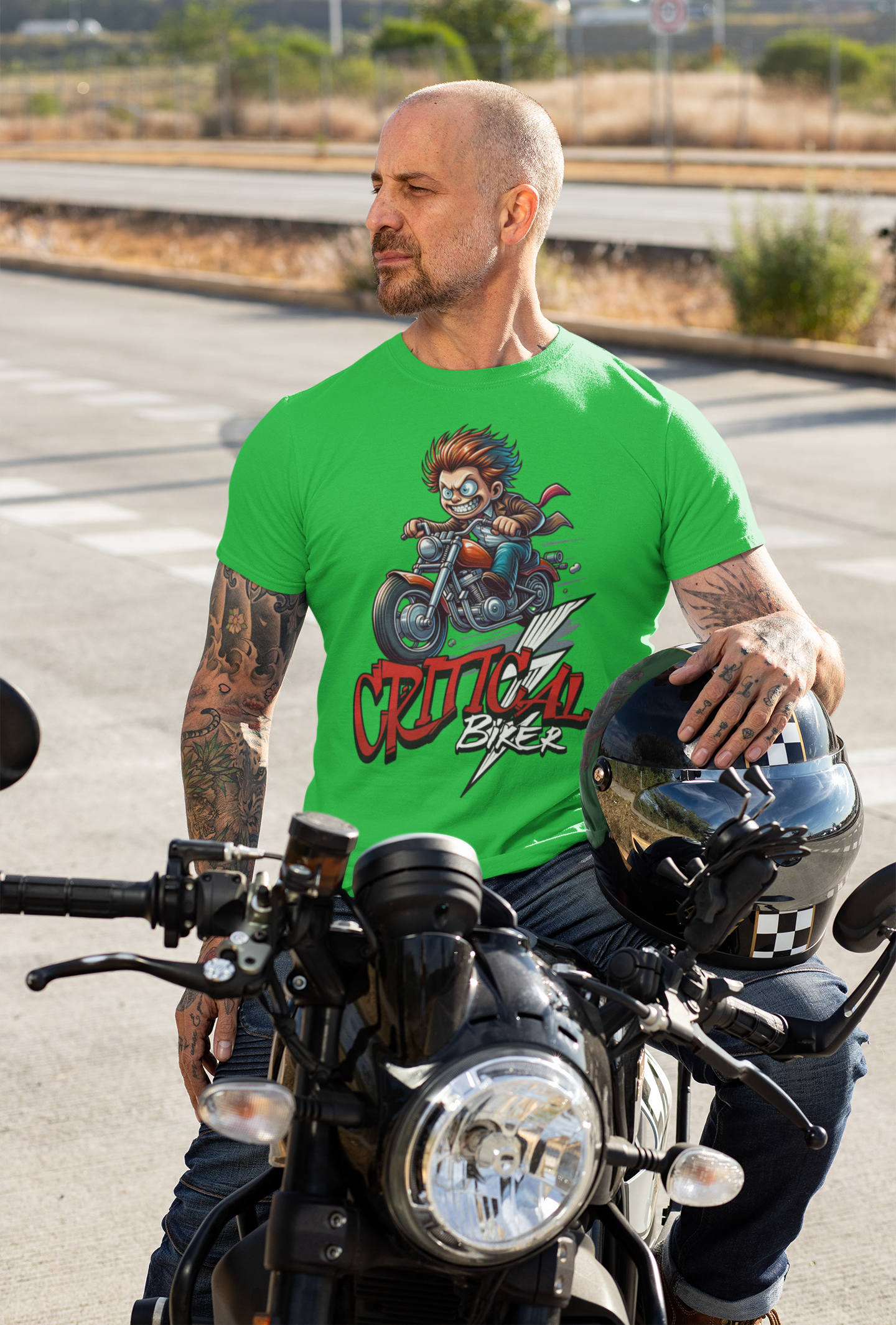 Critical Biker - Design für verrückte Motorradfahrer und -fahrerinnen - Premium Shirt