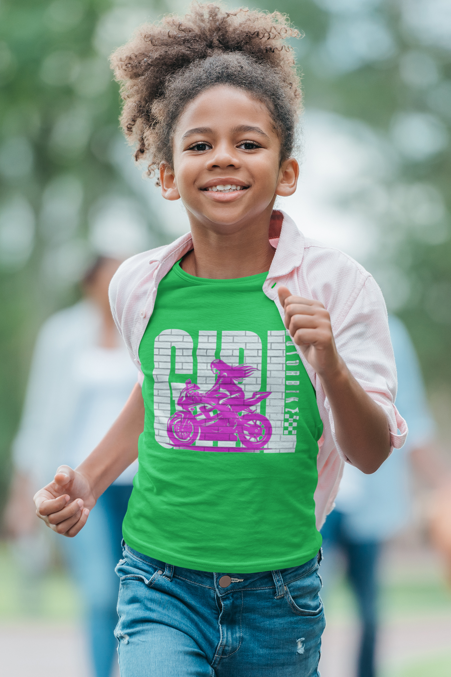 Birker Girl - Motiv für Bikerinnen und Motorradfahrerinnen - Kids Premium Shirt